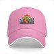 Black Baseball Cap With Cartoon Dog Family Dining Print