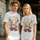 Olive T-Shirt With Cat Sushi Chef Juggling Sushi Print