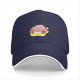 Black baseball cap featuring Kirby eating ramen