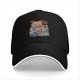 Black Baseball Cap with Japanese Ramen Wave Art Print