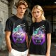 Olive T-Shirt With Galaxy Ramen Bowl Kawaii Graphic