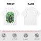 Olive T-Shirt With Skeleton Gentleman And Green Flames Art