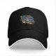 Black Baseball Cap With Fantasy Dice Splash Art Design