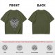 Olive Green T-Shirt With Detailed Fantasy Crest Graphic