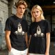 Olive T-Shirt With Surprised Peeking Chicken Graphic And Me? Text