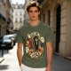 Olive Halloween T-Shirt with Get In Loser Coffin Ghost Floral Art