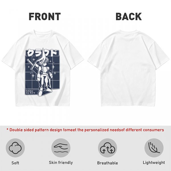 Olive t-shirt with stylized anime warrior graphic and Japanese text
