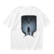 Olive T-Shirt With Dark Fantasy Silhouette Print Of Warrior And Winged Beast