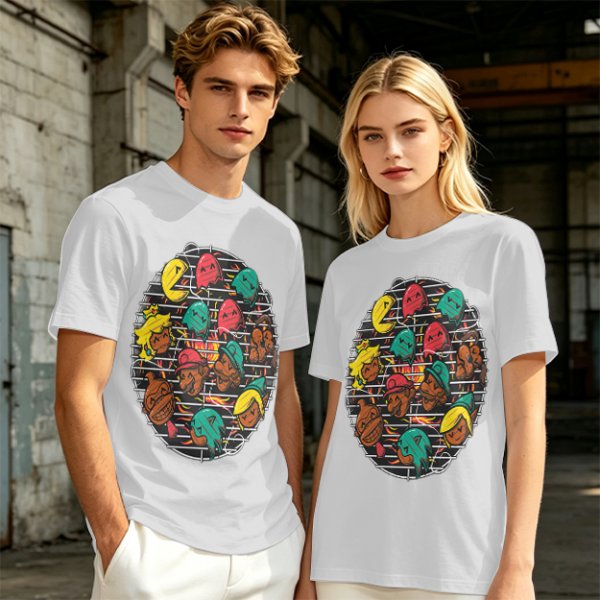 Gaming Character Grill Graphic Olive T-Shirt