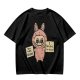 Olive T-shirt with a cute bunny monster holding You Are Great and I Believe In You signs