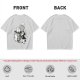 Olive T-Shirt With Playful Cats Emerging From Printer Graphic