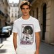 Olive green graphic t-shirt with Powerpuff-style character and 'I Want To Break Free' text