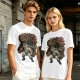Olive T-shirt with He-Man and Battle Cat Graphic