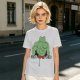 Oversized Army Green T-Shirt With Muscular Frog Lifting Dumbbells Print