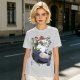 Olive green t-shirt with My Neighbor Totoro forest scene print