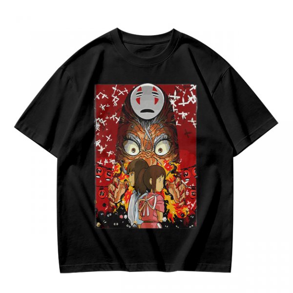 Spirited Away No Face and Chihiro Graphic Tee