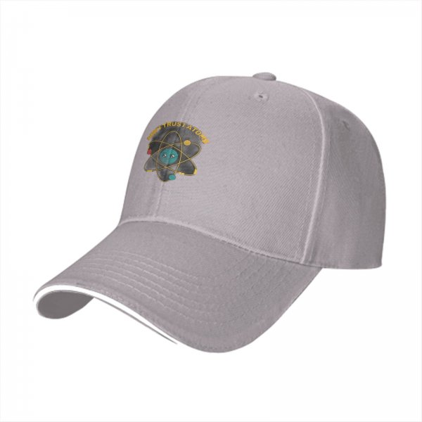 Don't Trust Atoms Graphic Black Baseball Cap