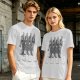 Olive T-Shirt With Skeletons Crossing Abbey Road Style Crosswalk Print