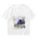 Olive T-Shirt with Witch Hat and Broom Halloween Graphic