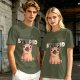 Olive T-Shirt With Funny Pug Graphic And 'I May Be Stupid' Text