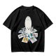 Olive T-Shirt With Cute Octopus Drawing Artwork Print