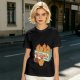 Olive T-Shirt With Cartoon Chicken Nuggets Box Print