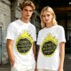 Olive t-shirt with cave's combustible lemonade flame graphic