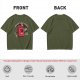 Olive T-Shirt with Retro Cartoon Gas Can 'Aged Like Fine' Print