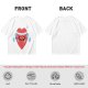Olive T-Shirt With Cute Cartoon Heart Lifting Dumbbells Print