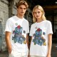Olive T-Shirt With Fantasy Dice Castle Graphic Design