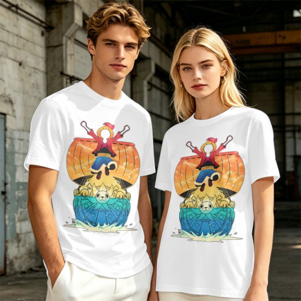 One Piece Thousand Sunny Ship Graphic Olive T-Shirt
