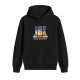 Black hoodie with a cat sleeping on a laptop and tech support text