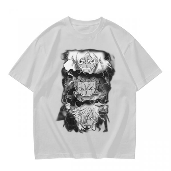 One Piece Straw Hat Crew Monochrome Graphic T-Shirt
