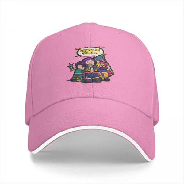 Black Baseball Cap With Lego Style Band Artwork That Says Gonna Be Golden