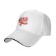 Black baseball cap with cute axolotl eating ramen graphic