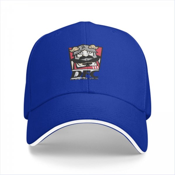 Black baseball cap with DFC viking mascot graphic