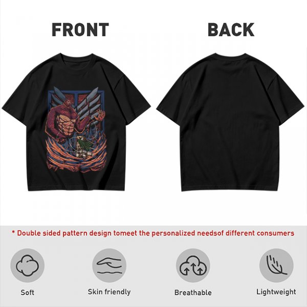 Attack on Titan Beast Titan vs Scout Levi Graphic T-Shirt