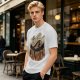 Olive Green Graphic T-Shirt with Burned Calories Print