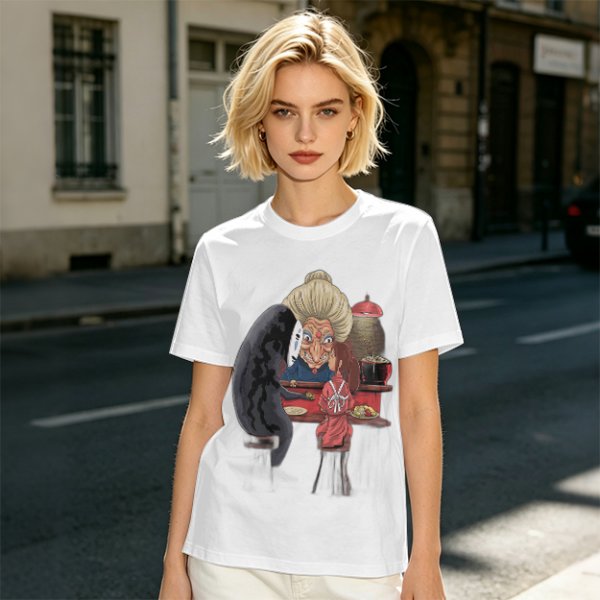 Spirited Away Characters Printed Olive T-Shirt