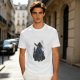 Olive Green T-Shirt With Hooded Fantasy Warrior Graphic Print