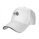 Black baseball cap with cute split moon cartoon design