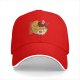 Black Baseball Cap With Playful Ramen Bowl Graphic Design