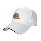 Black Baseball Cap With Cute Potted Plant Creature Print