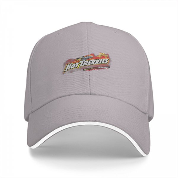 Black baseball cap with Hot Trekkies graphic print