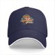 Black baseball cap with Heaven's Slice pizza angel graphic
