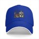 Black Baseball Cap With Robot And Mushroom Graphic Print
