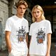 Olive T-shirt with Howl's Moving Castle Castle Print