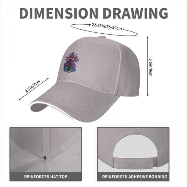 Black baseball cap with The Legend of Zelda Majora's Mask graphic