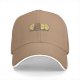 Black baseball cap with cartoon tacos gathered around a campfire graphic