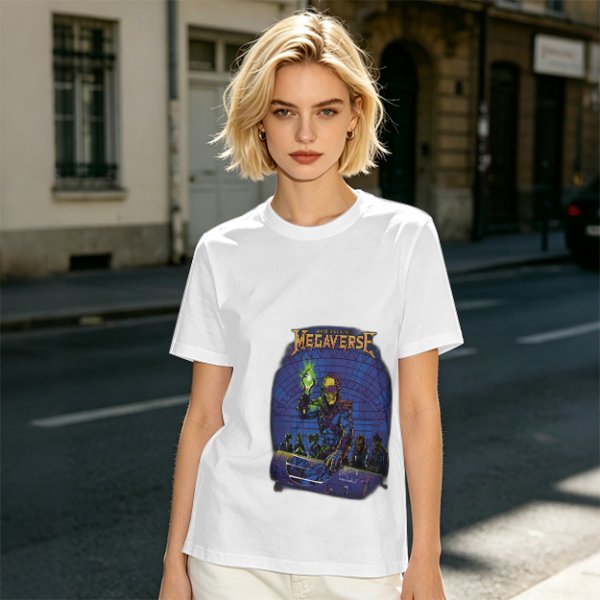 Olive T-Shirt With Megaverse Sci-Fi Villain Graphic Print